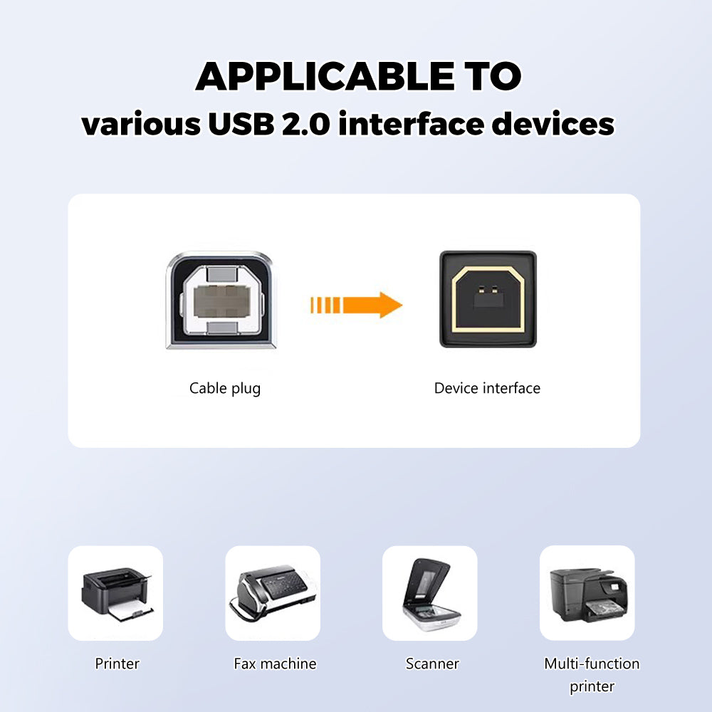 USB C to USB2.0 Male Printer Cable for Scanner Phone Macbook - Eastlakes Electronics